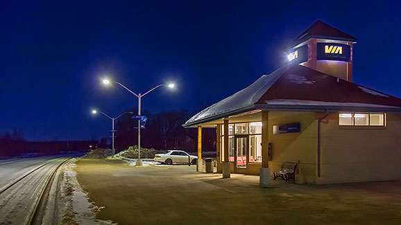VIA Rail Station At Dawn 20131230