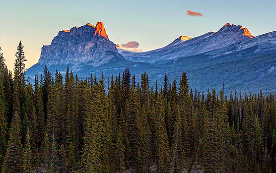 Canadian Rocky Mountains At Sunrise 17951