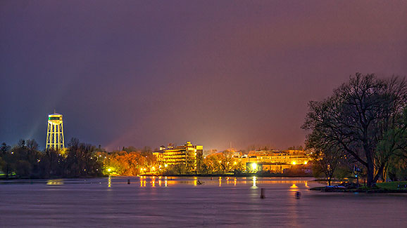 Downtown Smiths Falls At Night 43951