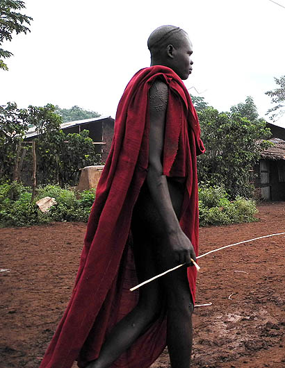 Surma man;  south-western Ethiopia.