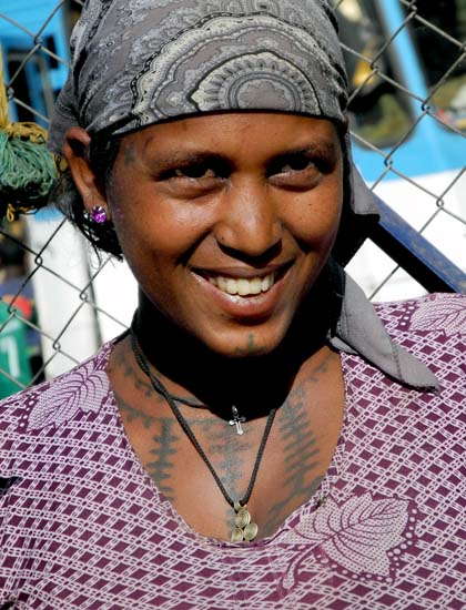 Amharic woman in Gondar. Ethiopia.