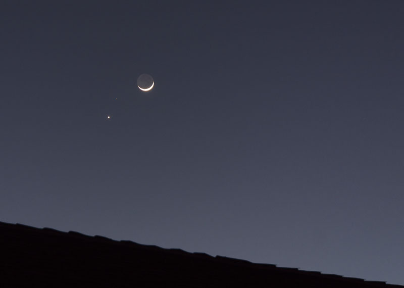 Venus, Mars and the Crescent Moon