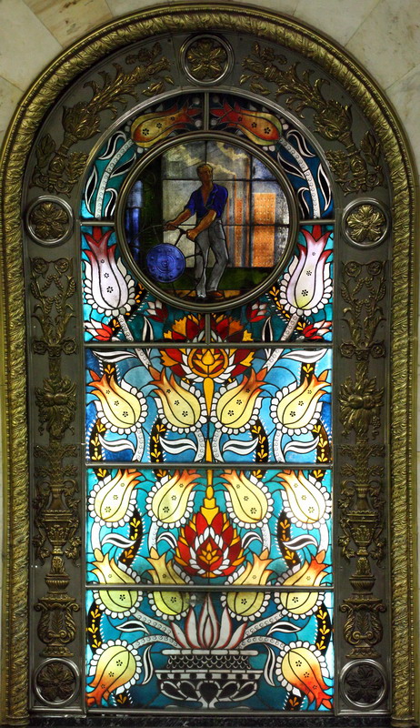Vitraux du mtro de Moscou