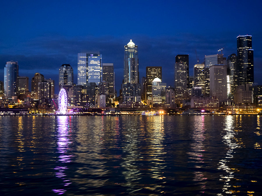 Seattle skyline from the ferry