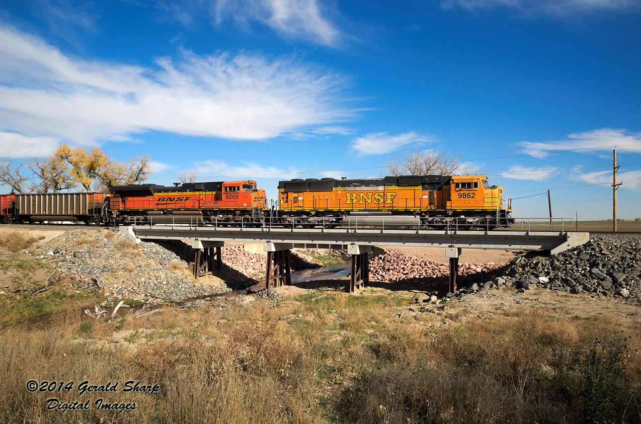 BNSF 9862 At Little Thompson Creek, CO