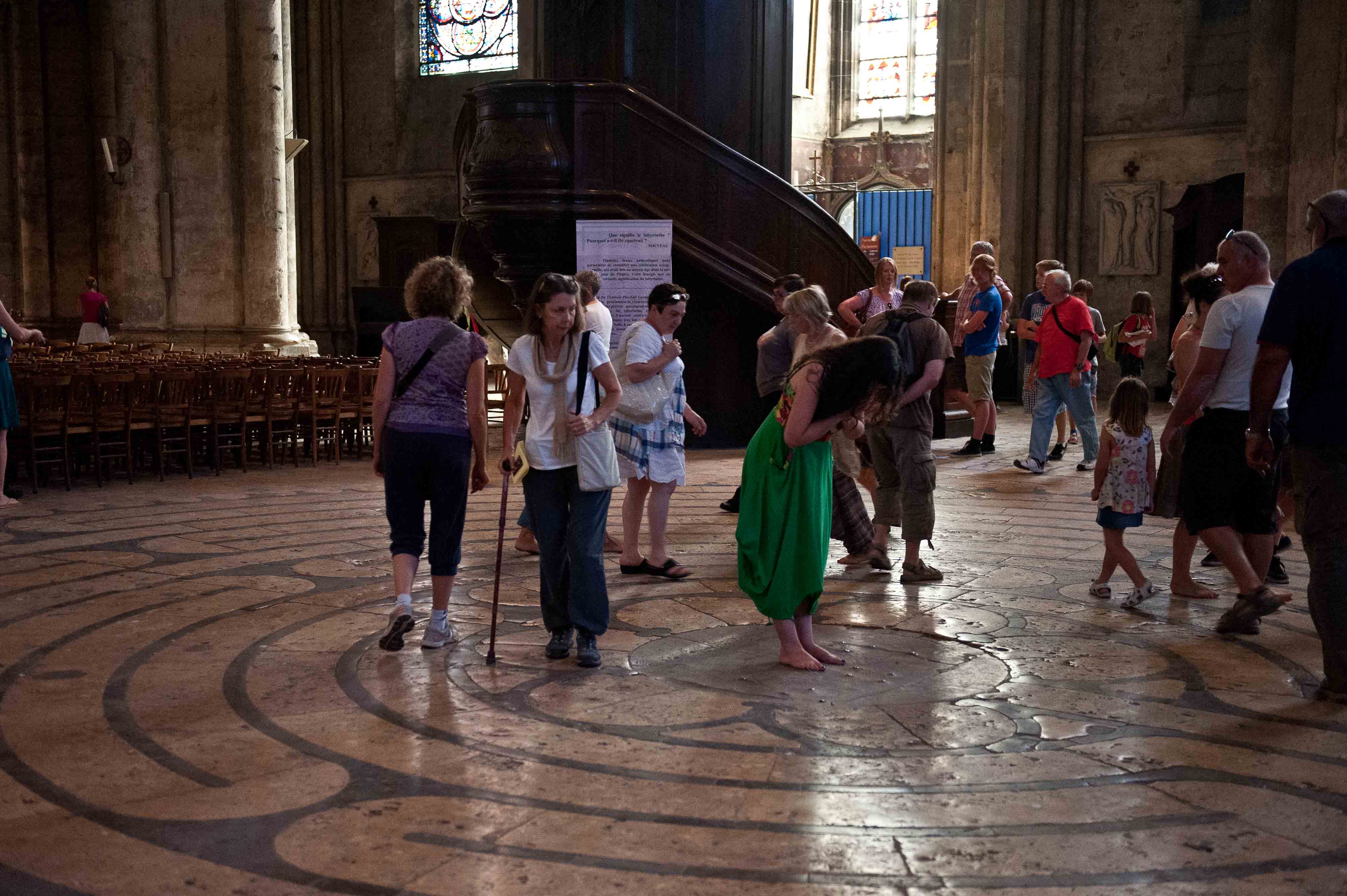 In Chartres Cathedral - the Labyrinth