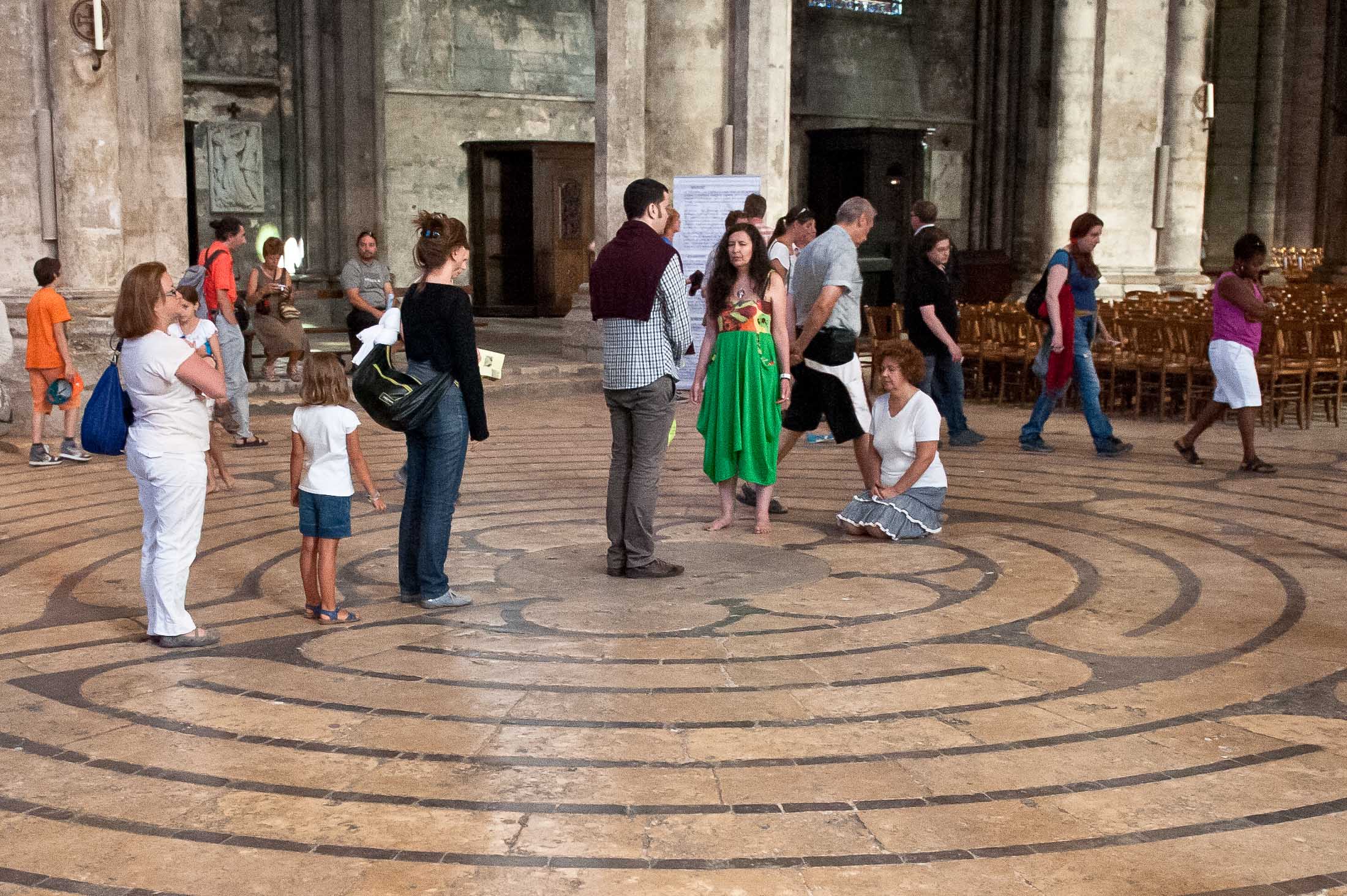 In Chartres Cathedral - the Labyrinth