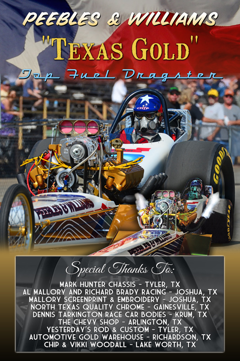 Texas Gold Cackle Top Fueler Showboard