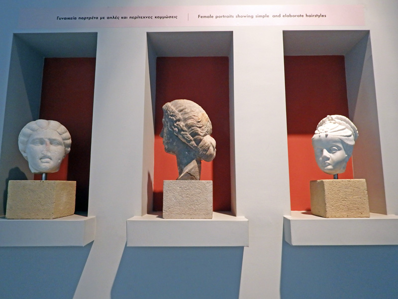 Statues depicting elaborate hairstyles