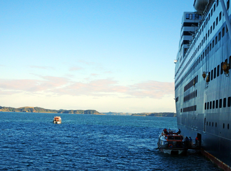 Arriving in the Bay of Islands, New Zealand