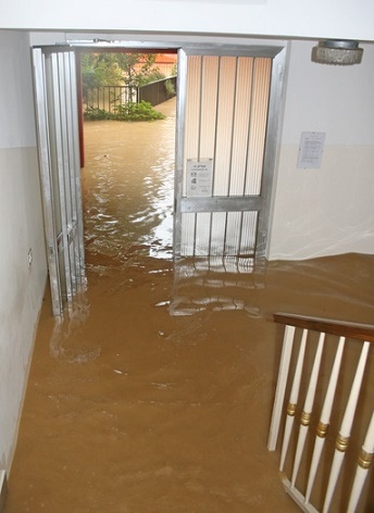 Flooded home after storm