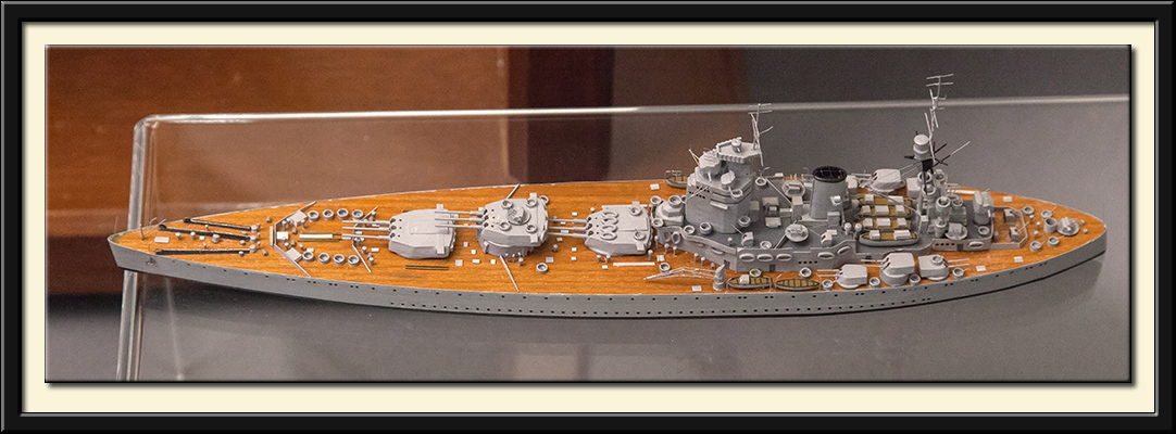 Miniature waterline Model of HMS Rodney