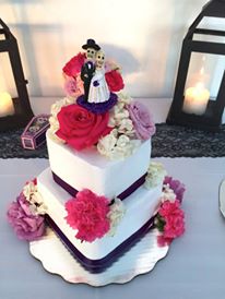 Day Of The Dead Wedding Cake by SunHorse Weddings