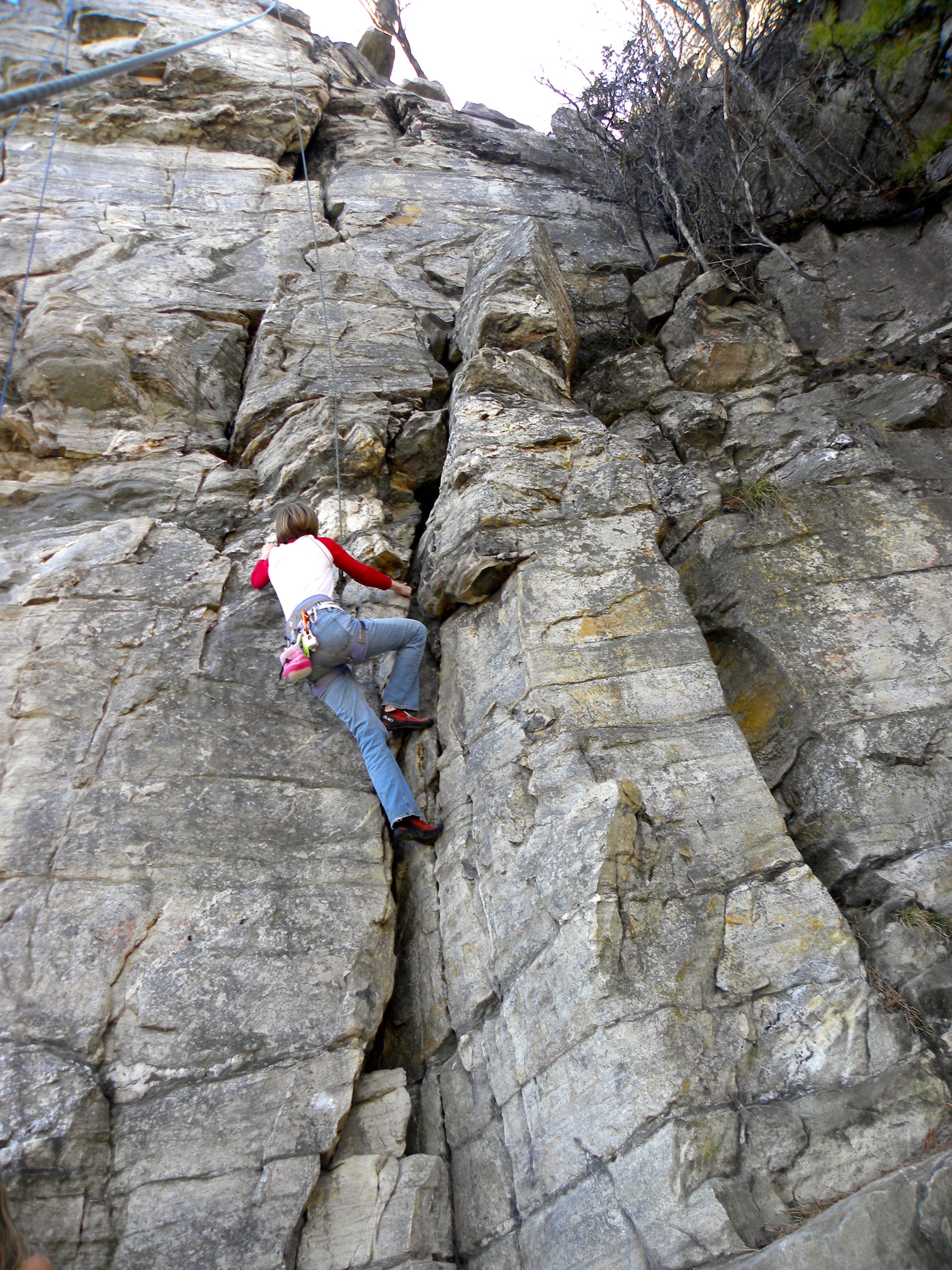 Crack climbing