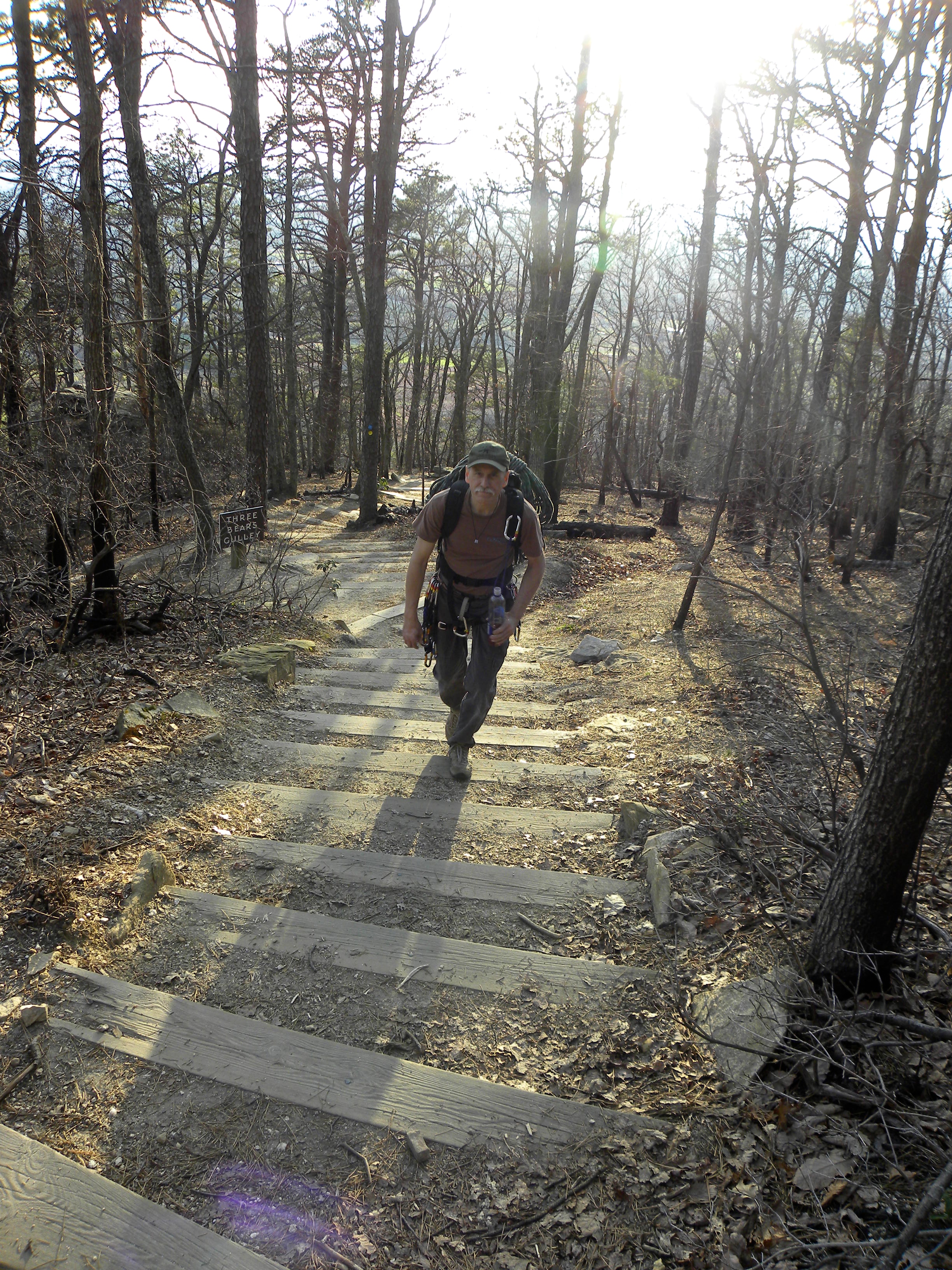 Hiking out