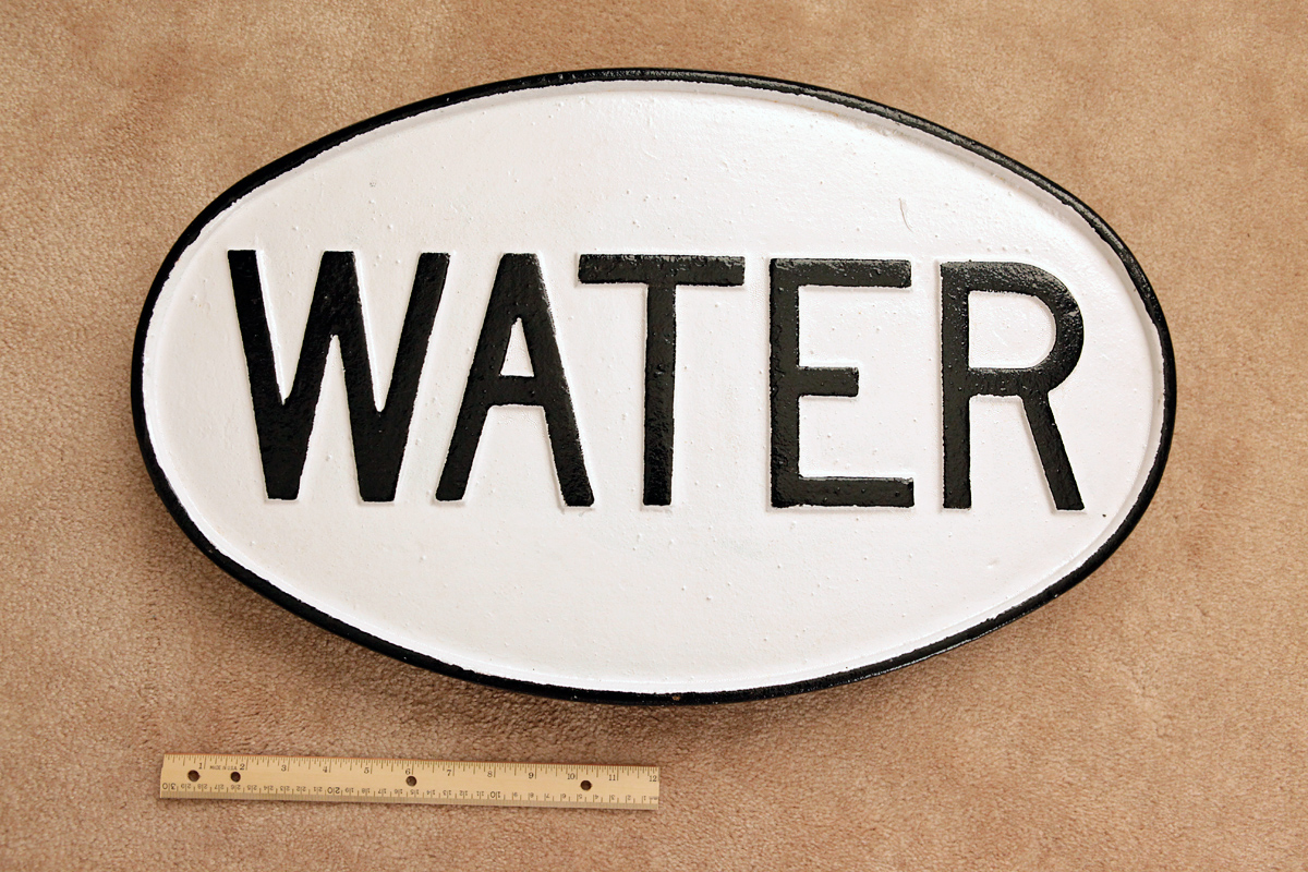 Water 1 Mile Sign