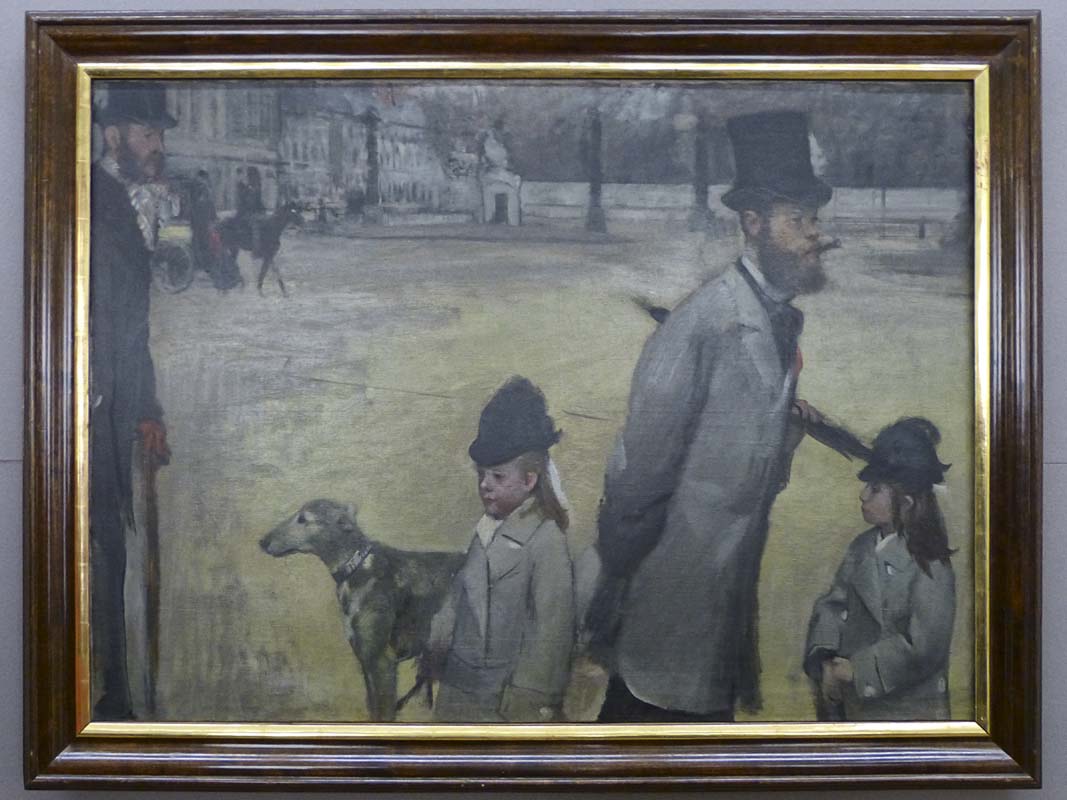 Degas, Place de la Concorde, (Le Comte Lepic et ses filles), 1876