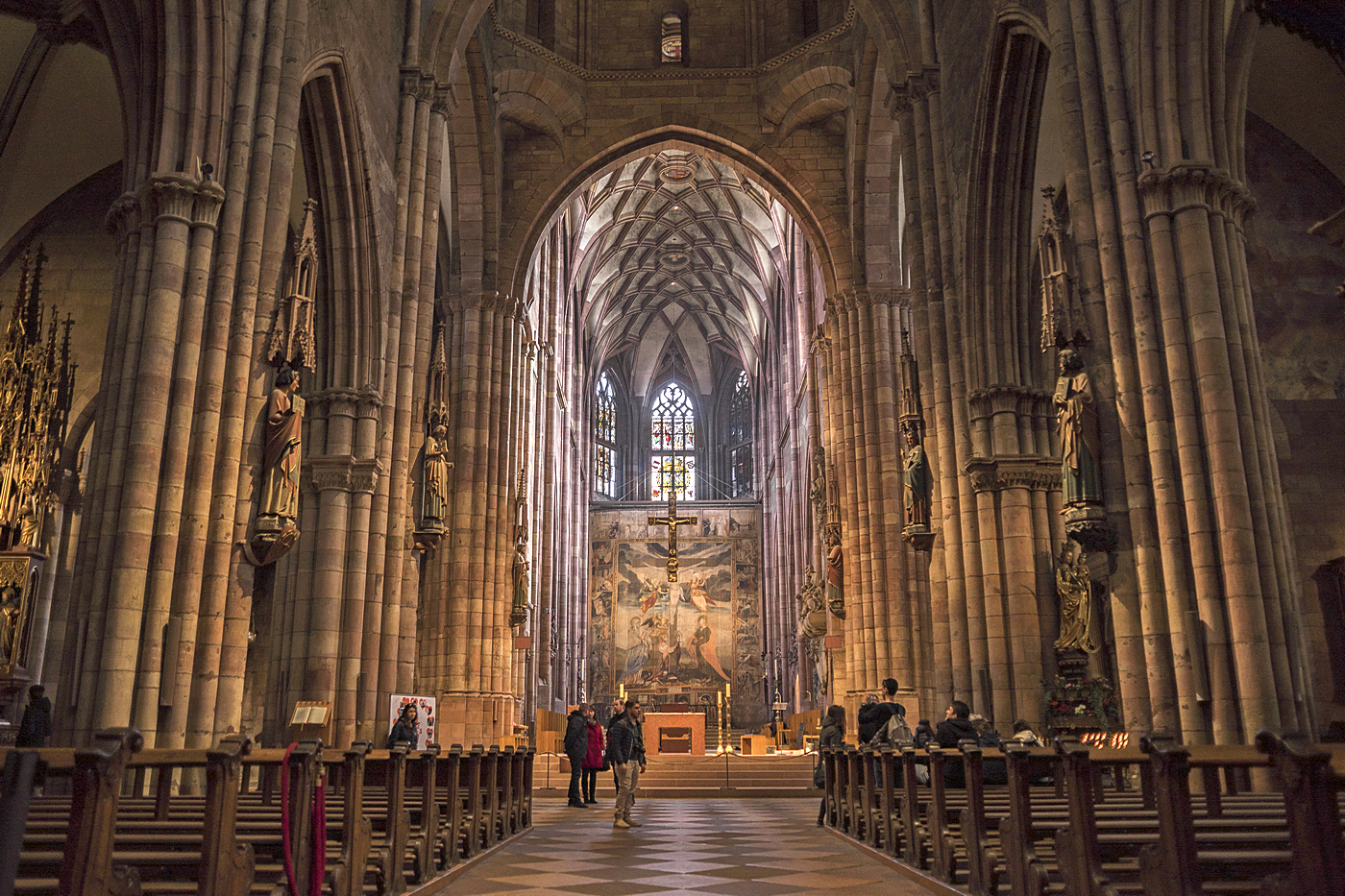 Interior of the Minster with the Lenten Cloth