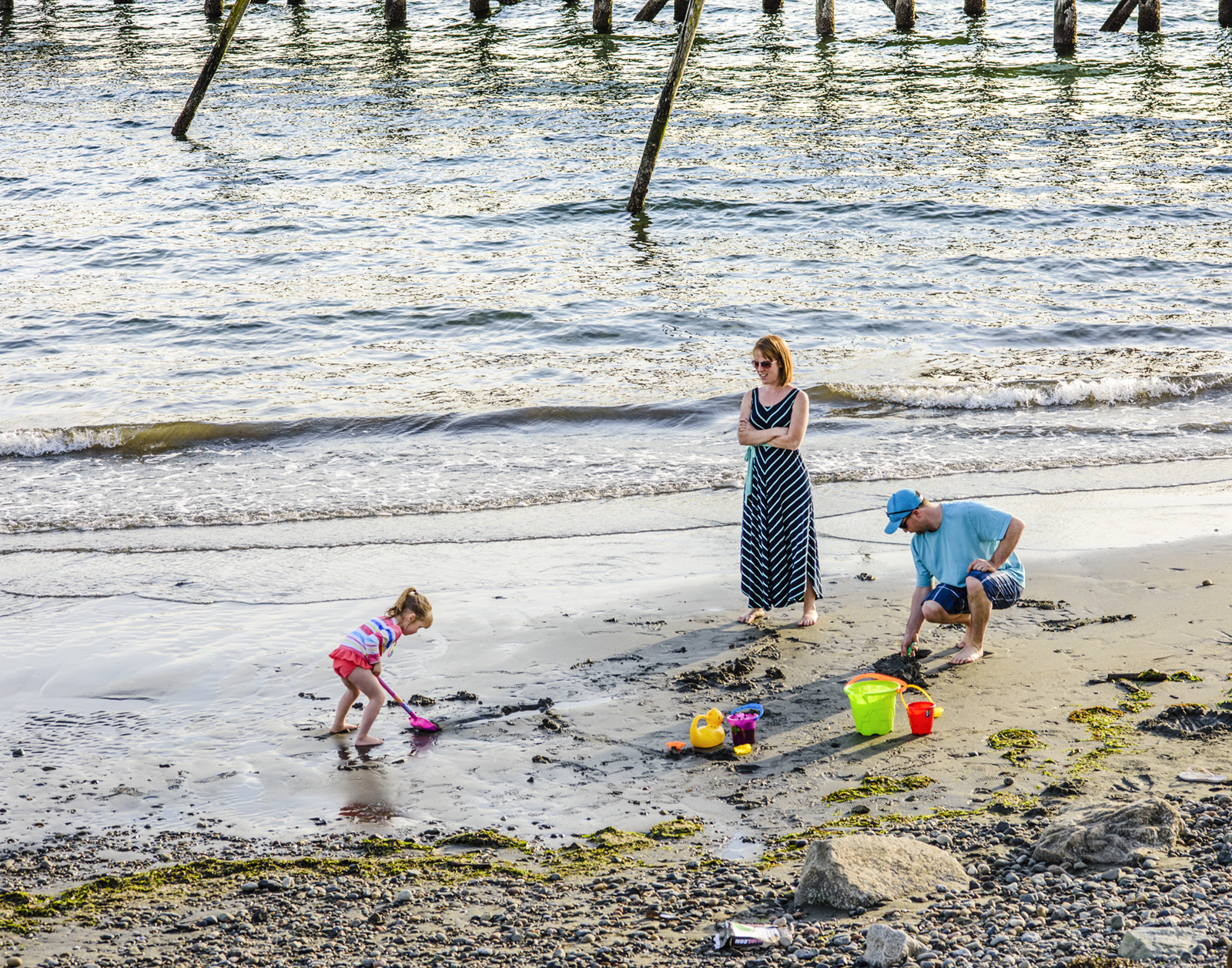 April Beach Scene