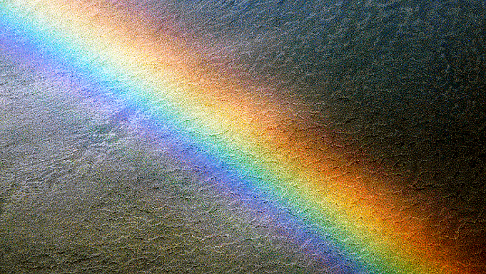 Rainbow on Ash Covered Slope
