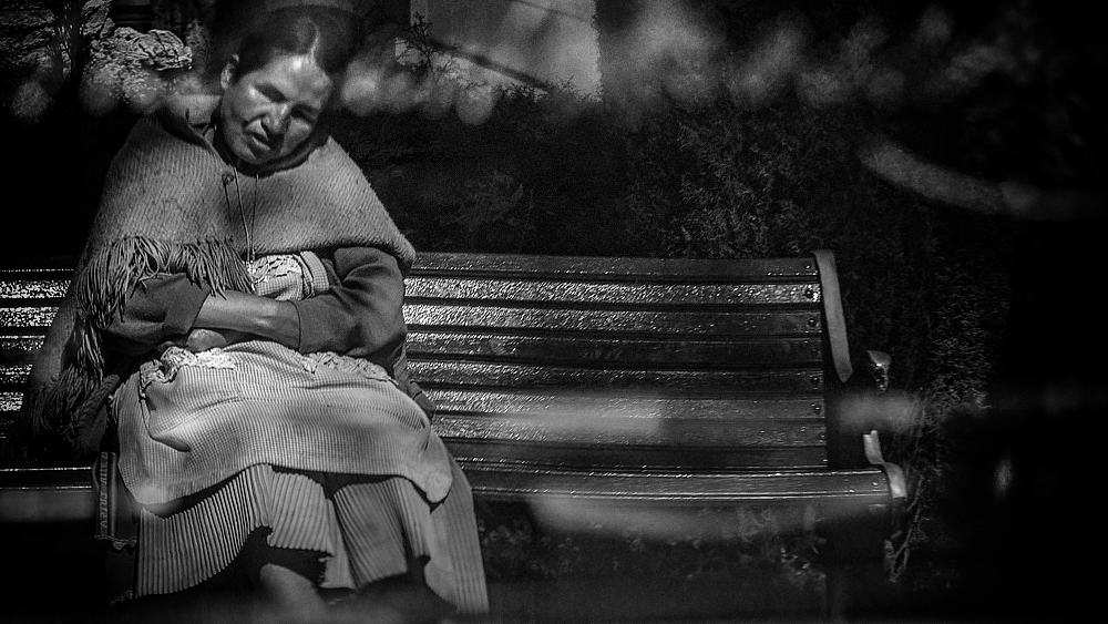 Professional mourner, General Cemetery, Sucre, Bolivia, 2014