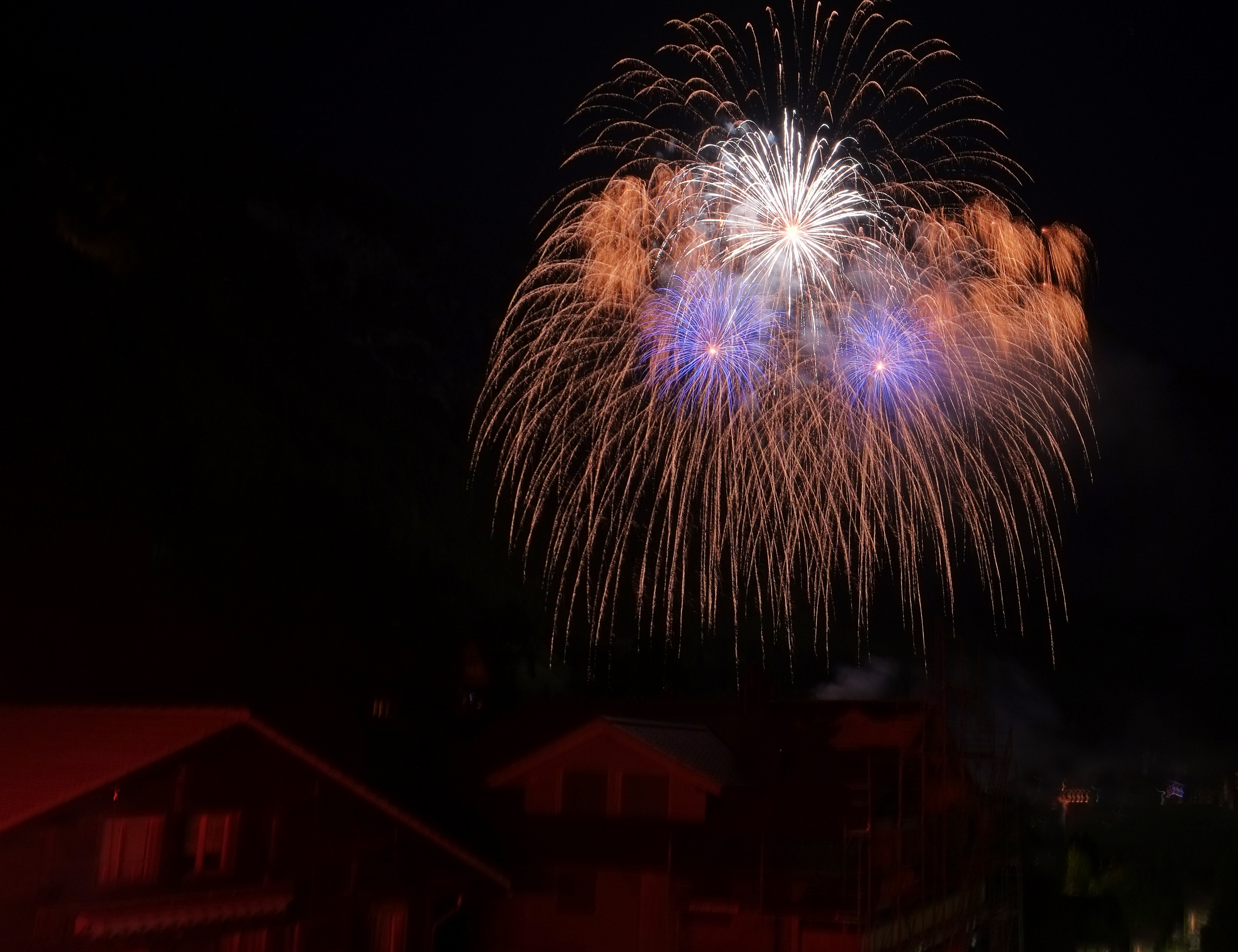 Wengen Switzerland Fireworks