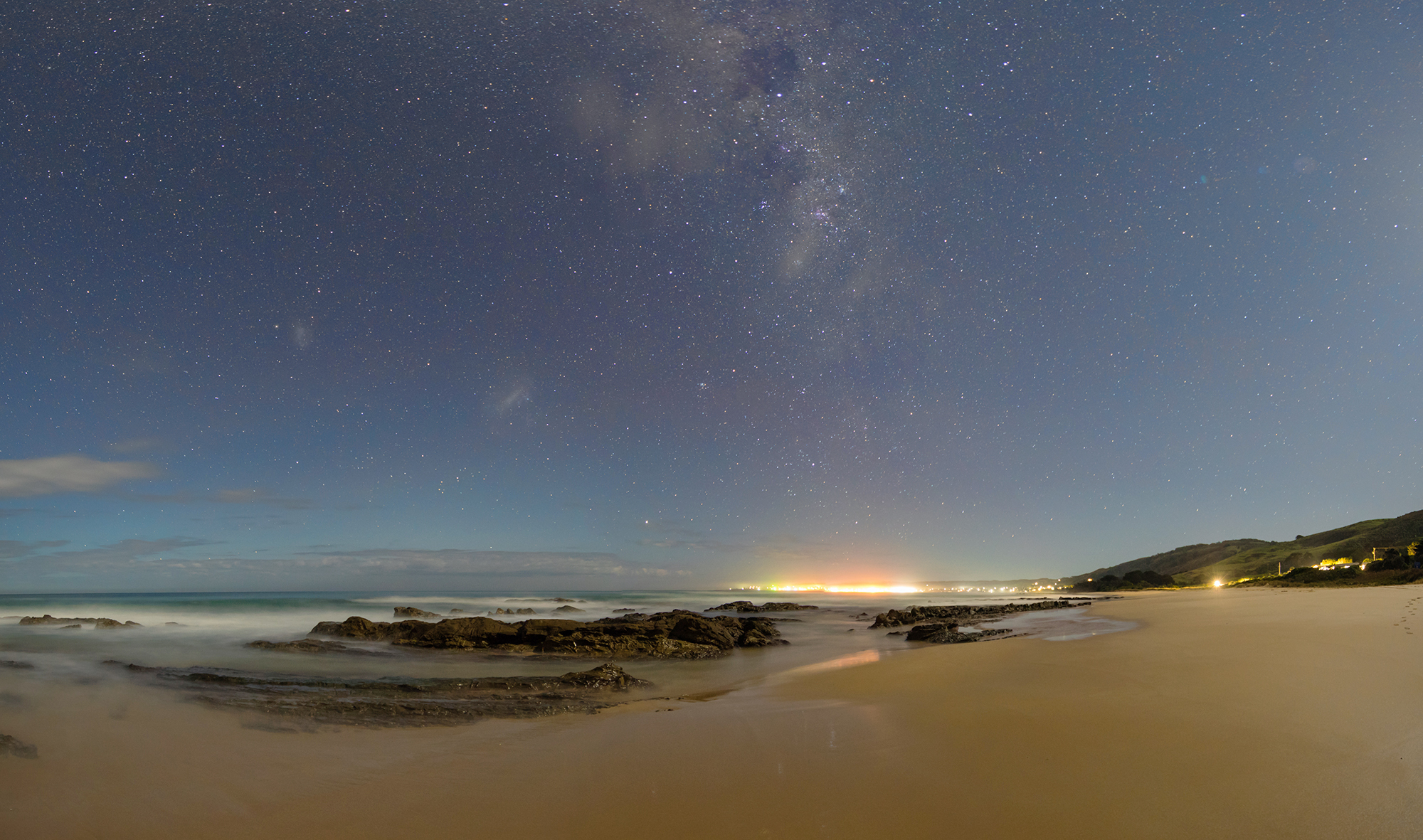 The Night sky over Apollo Bay Victoria an 8 panel panorama