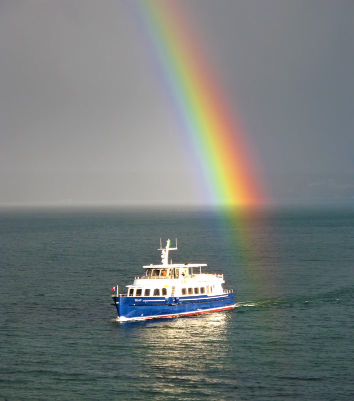 Rainbow boat...