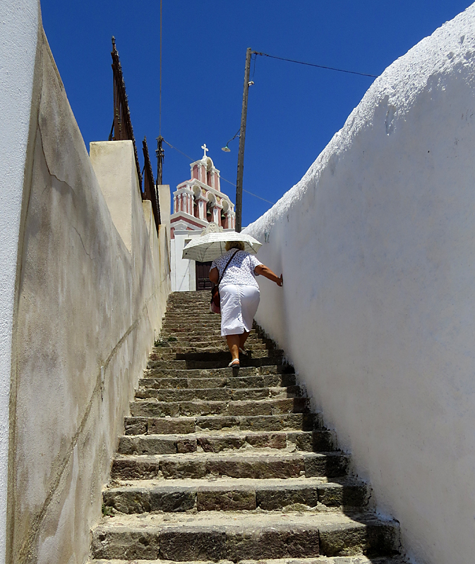 les marches vers l'glise