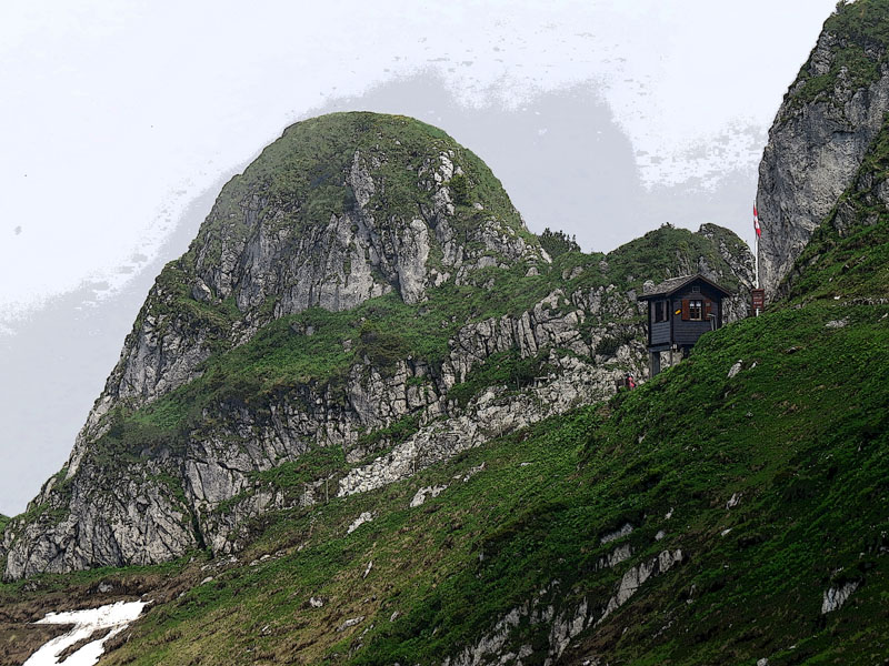 Rochers de Naye , la cabane du jardin alpin