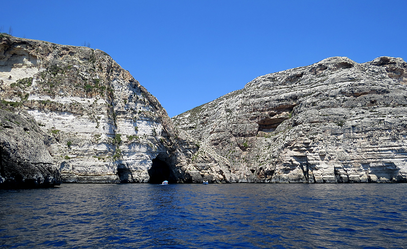 Promenade en bateau  la Grotte bleue, Malte
