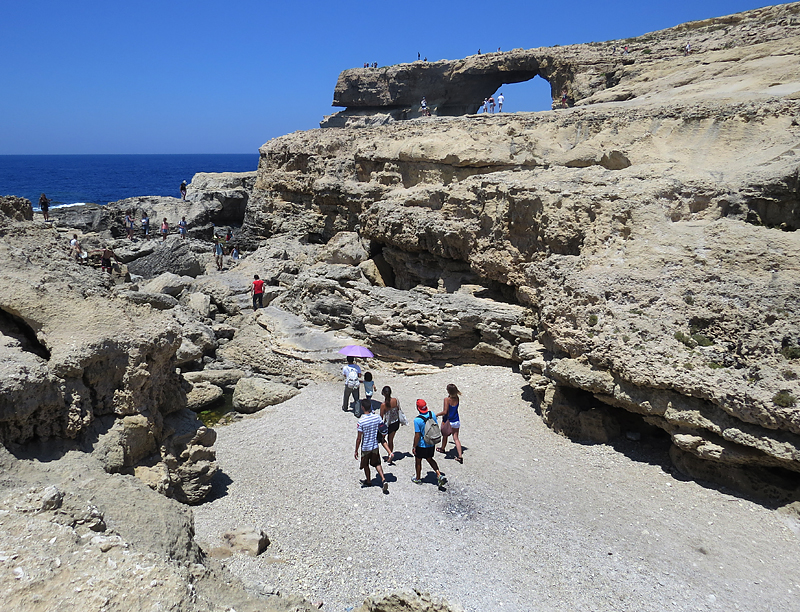 Promenade  l'Azur Window, ile de Gozo