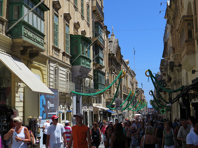 Promenade sur Republic street, La Valette