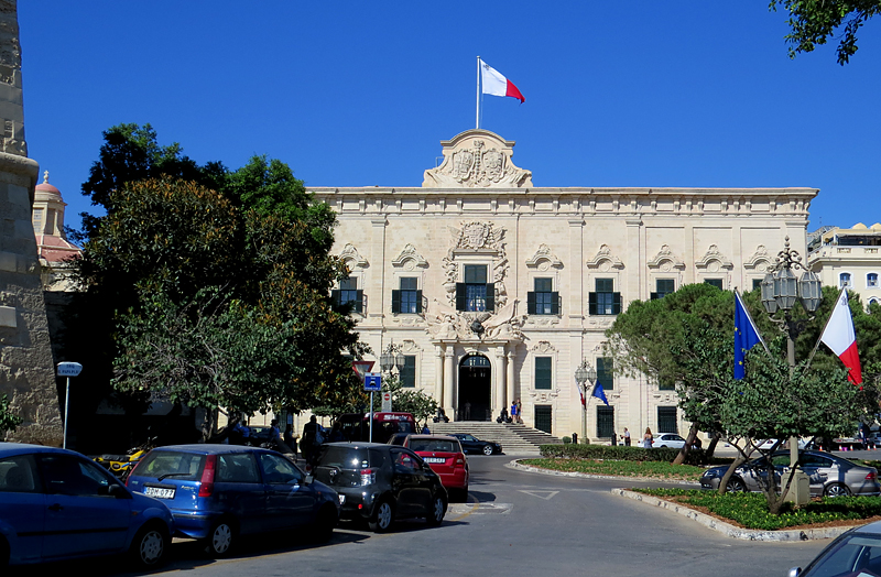 Auberge de Castille, abrite les bureaux du Premier Ministre