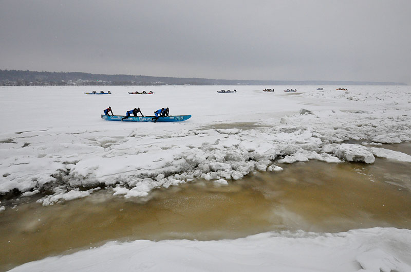 Course en canot  glace, Portneuf 2015