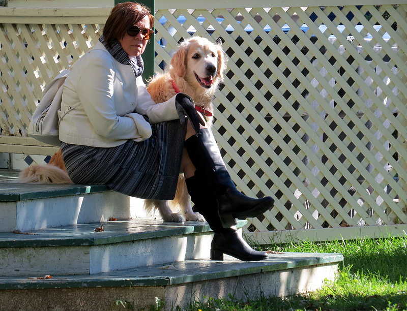 Le chien et sa maitresse