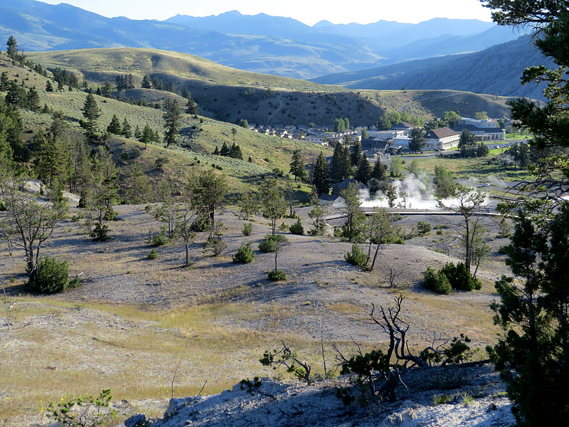 Mammoth Hot Springs- paysage magique