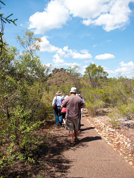 The walk to Tolmer Falls