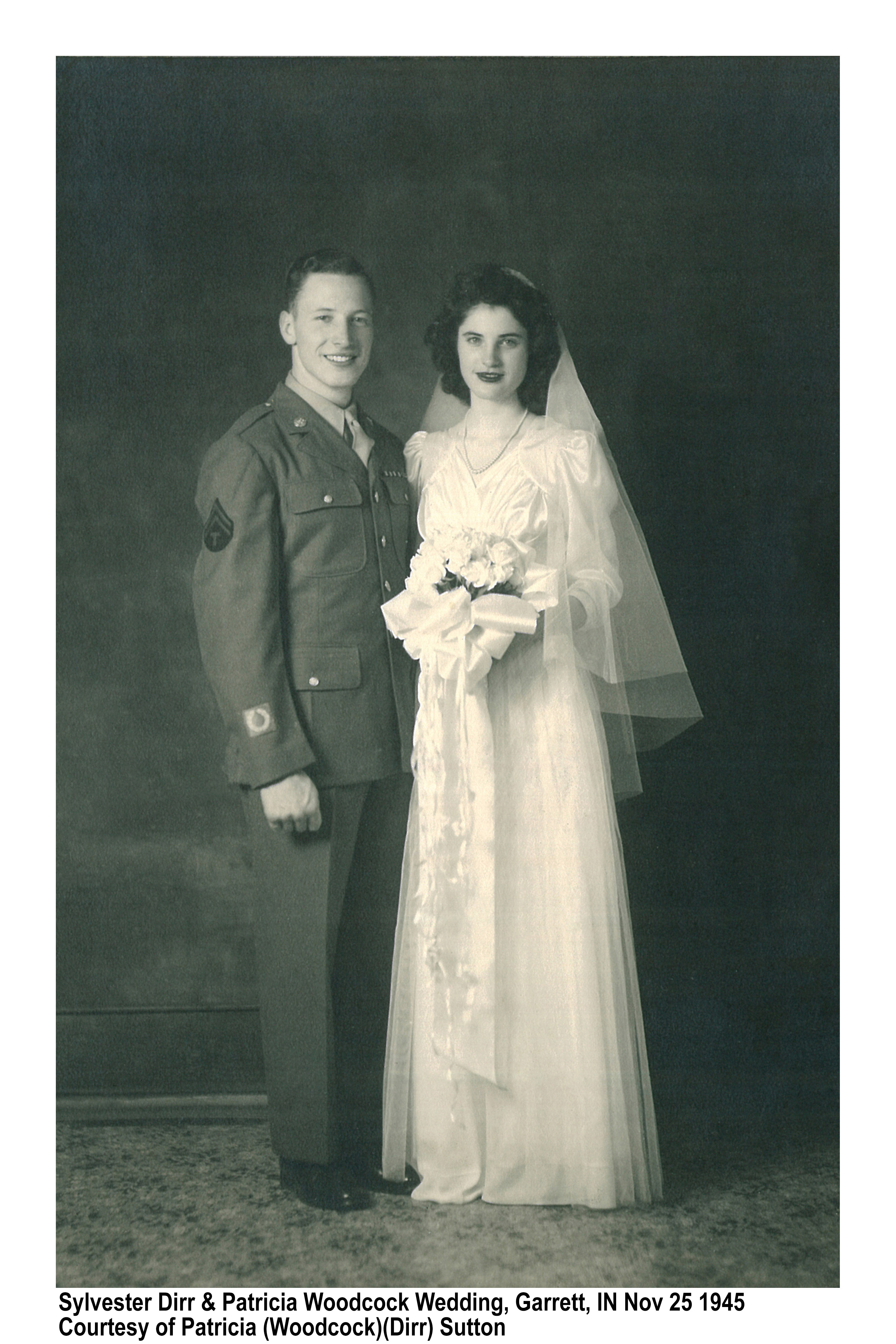 Sylvester Dirr & Patricia Woodcock Wedding 1945.jpg
