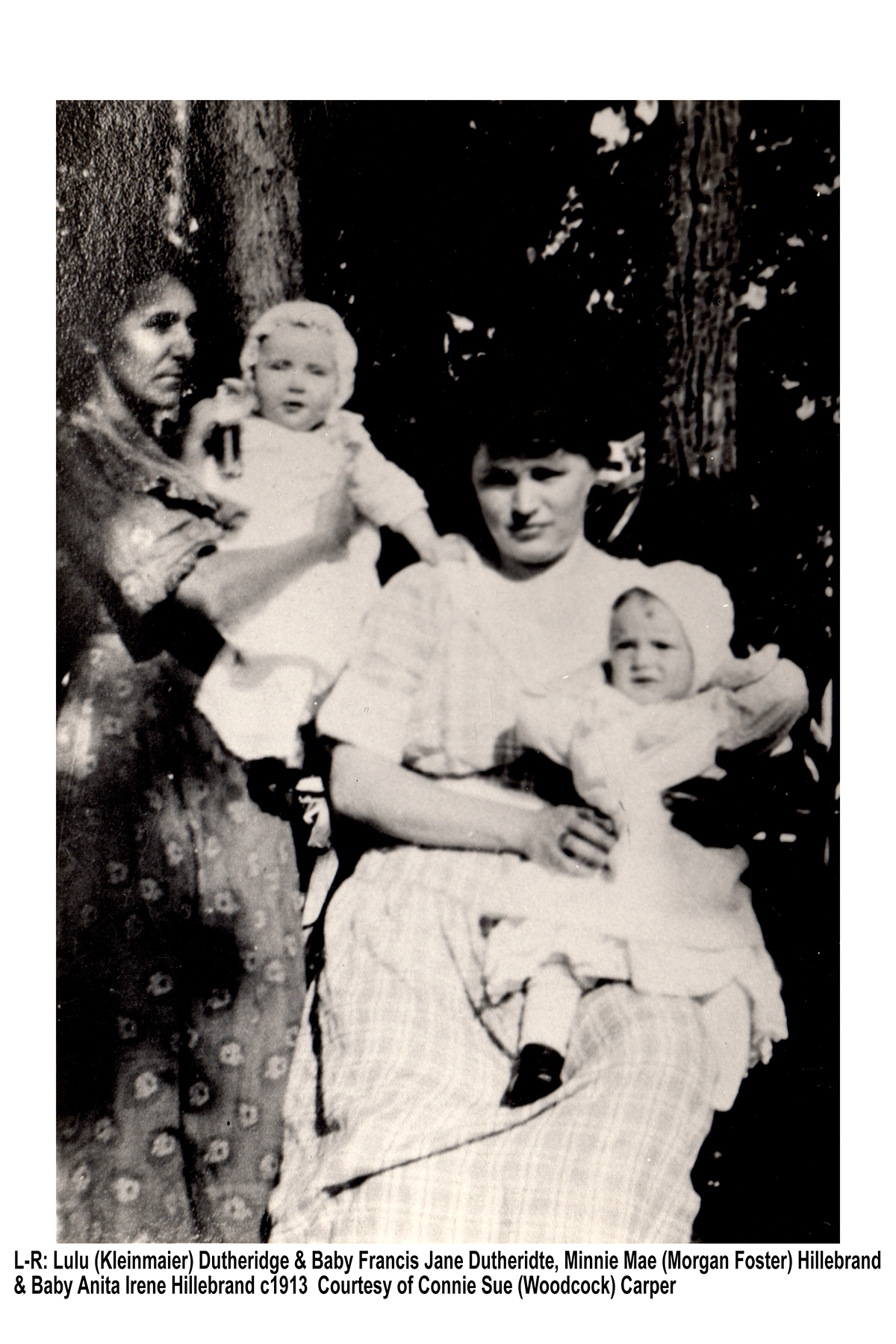 Lulu Dutheridge, Francis Jane, Minnie May Hillebrand, Anita Irene c1913.jpg