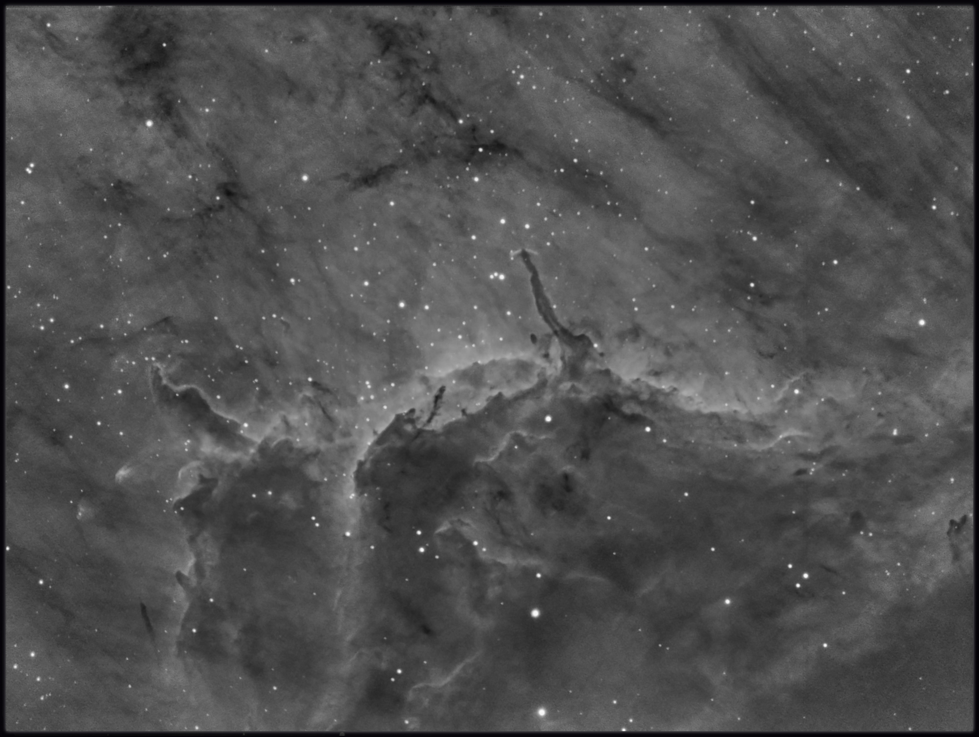 The Pelican Nebula - Hydrogen Alpha only