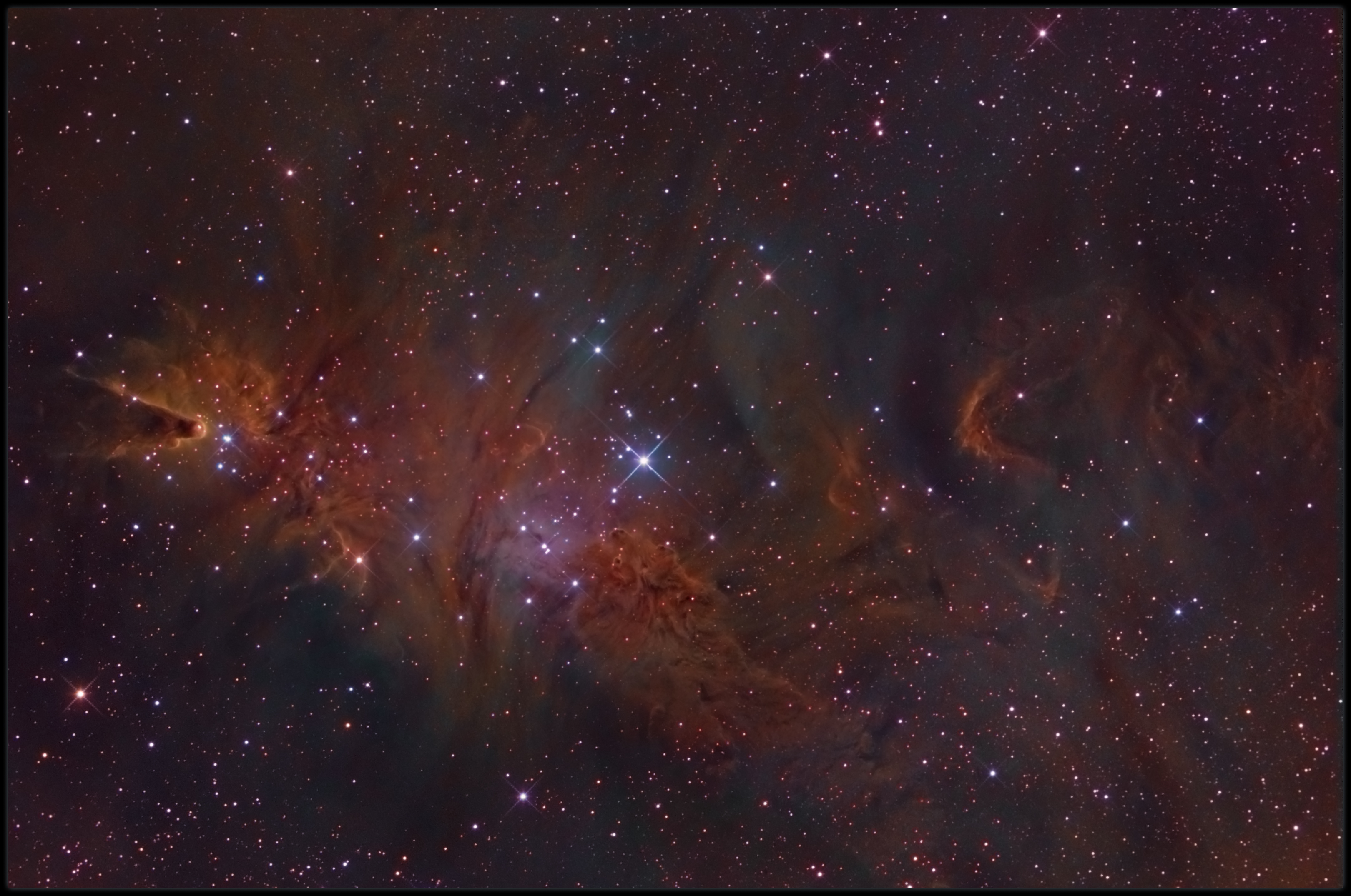 The Cone nebula and Christmas tree cluster region