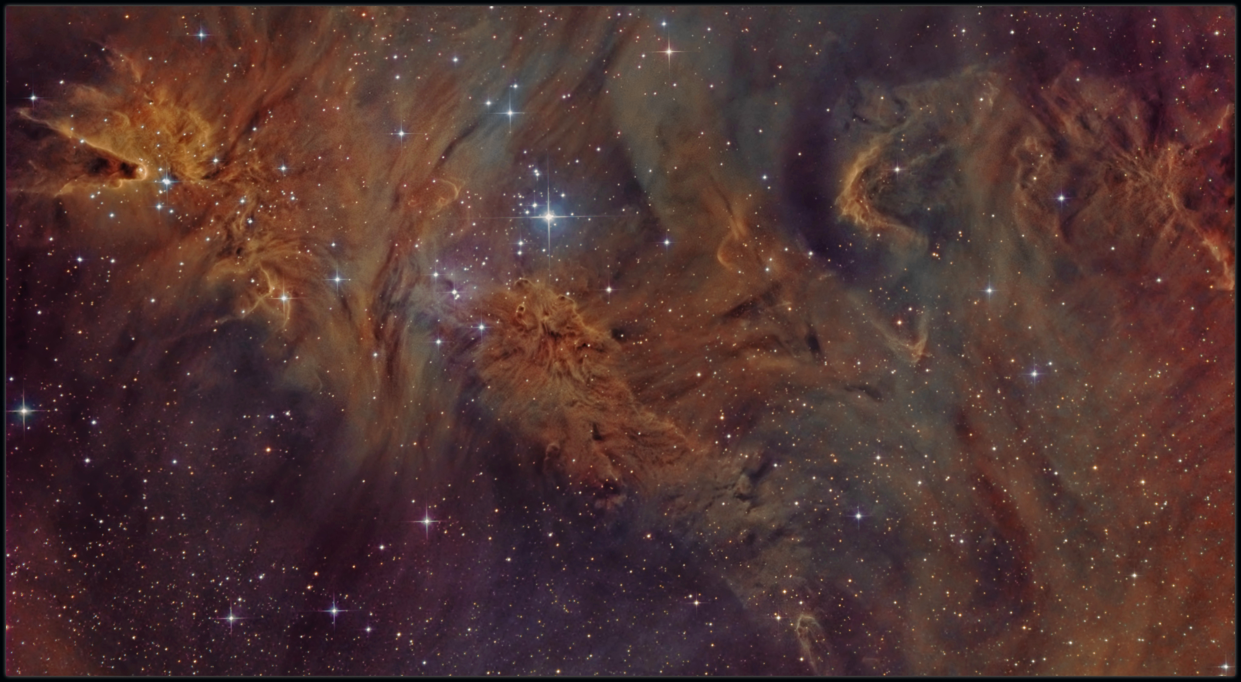 The Cone nebula region - closeup