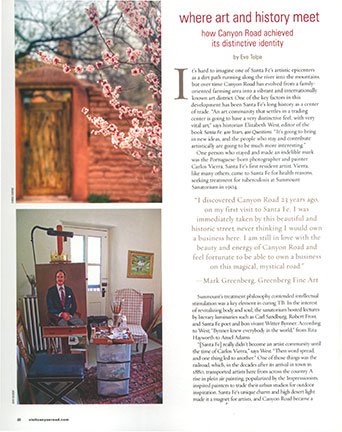 Canyon Road Magazine 2014 (lower photo)