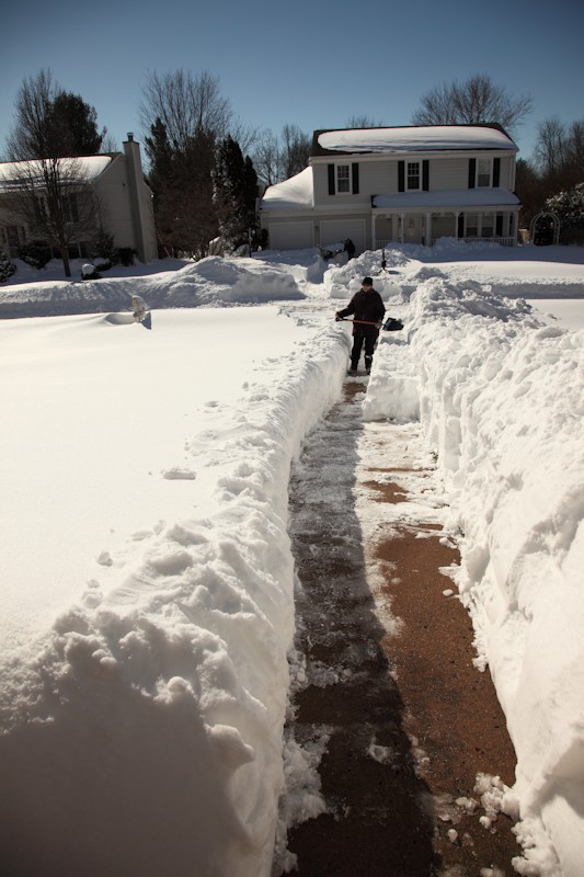 Making a path for the snow blower