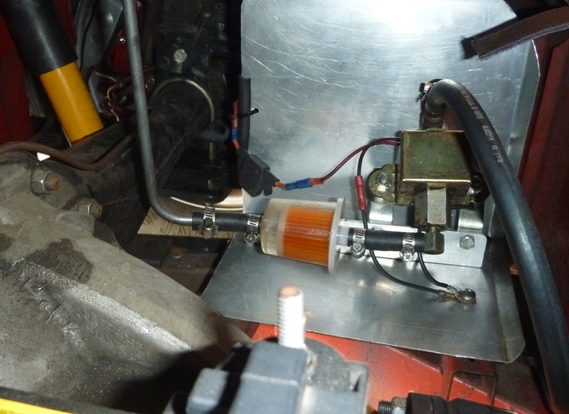 Facet mounted at 45 degrees with heat shield