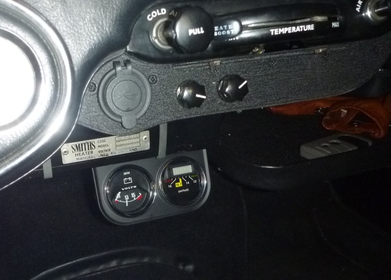 USB charger with new dual-gauge panel