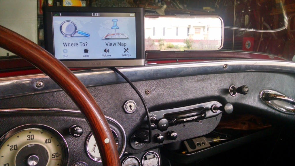 Garmin installed with 1 ft cord