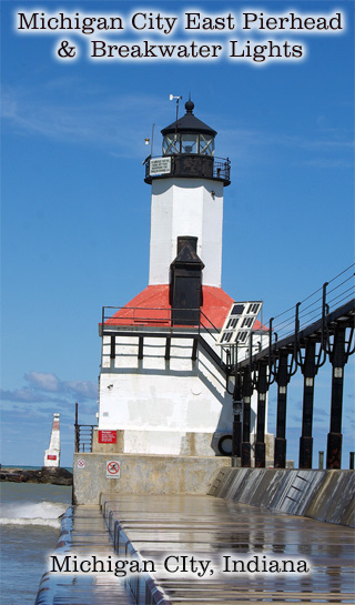 Michigan City East Pierhead &  Breakwater Lights tall
