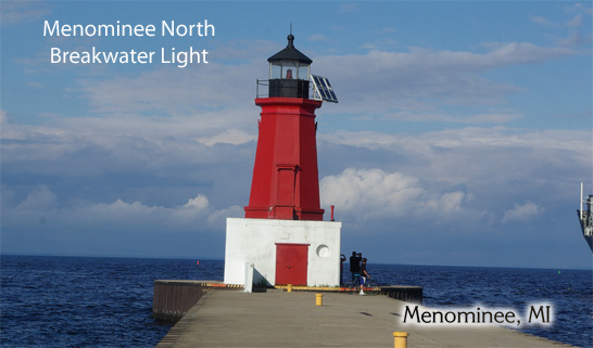 Menominee Breakwater Light wide summer